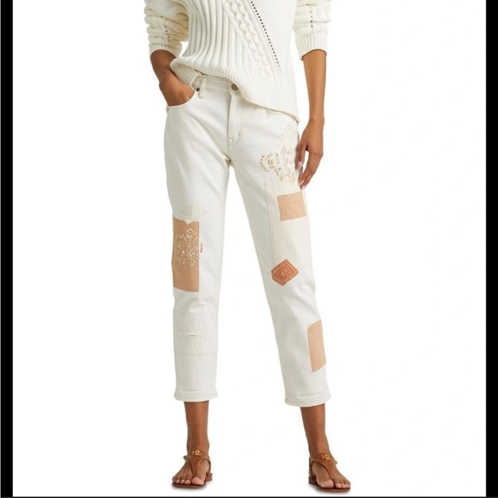 💫NWT 💫Lauren Ralph Lauren Patchwork
Relaxed Tapered Ankle Jean